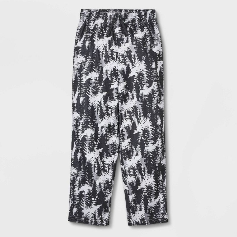 Cat & Jack flannel gray black tree print straight leg pajama pants